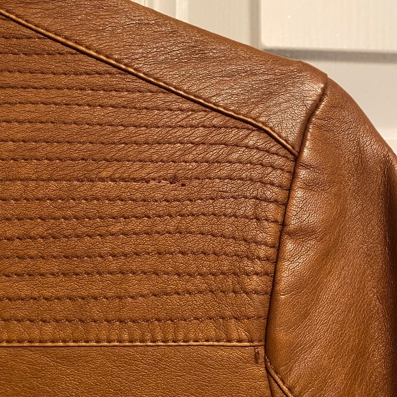ASOS Brown Vegan Leather Jacket - Picture 4 of 4